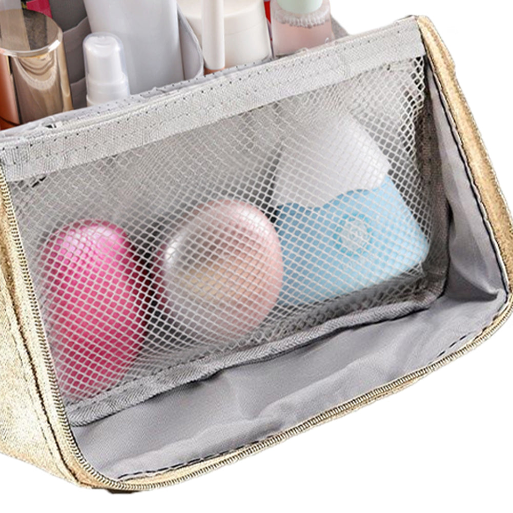 Standing Portable Makeup Bag with Large Capacity