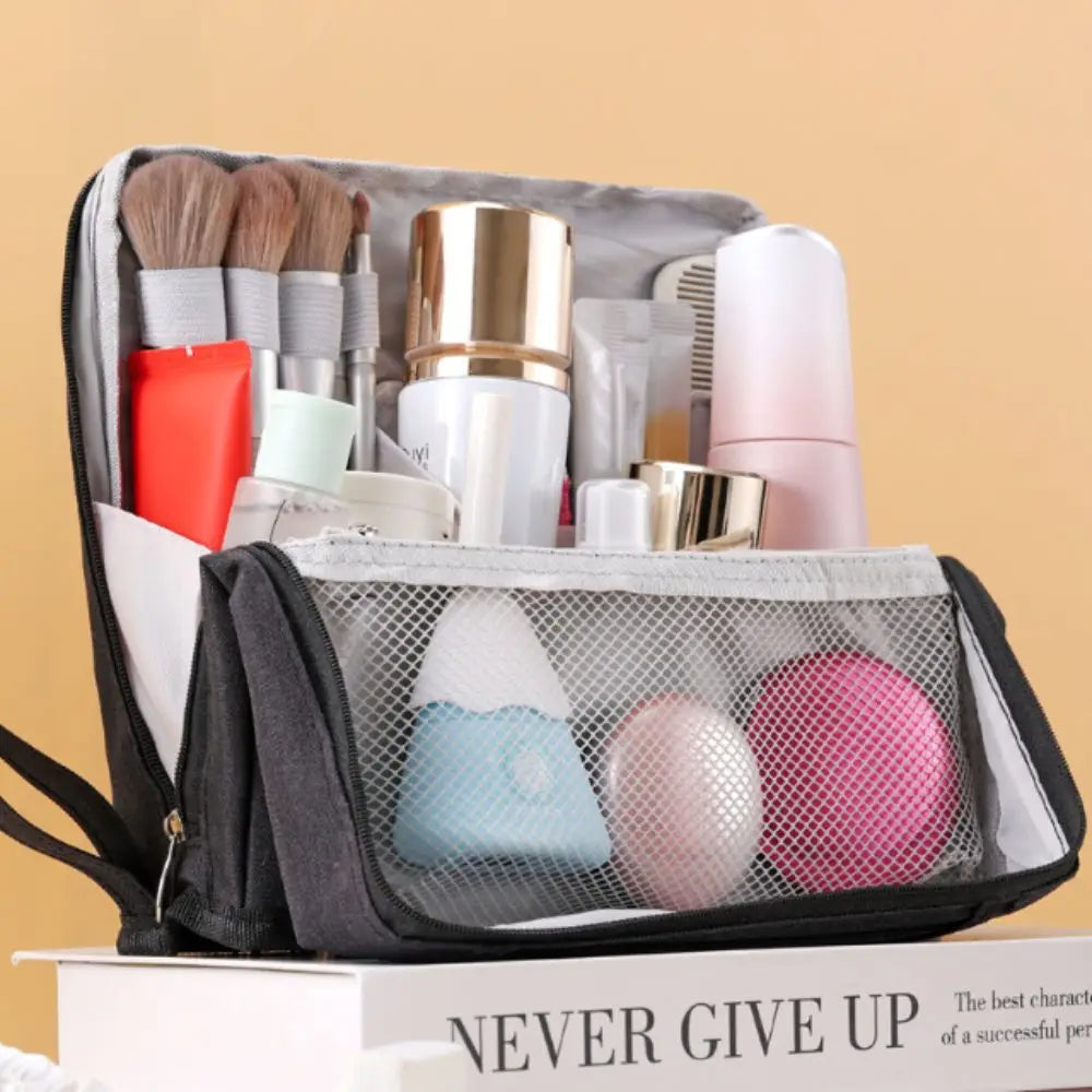 Standing Portable Makeup Bag with Large Capacity
