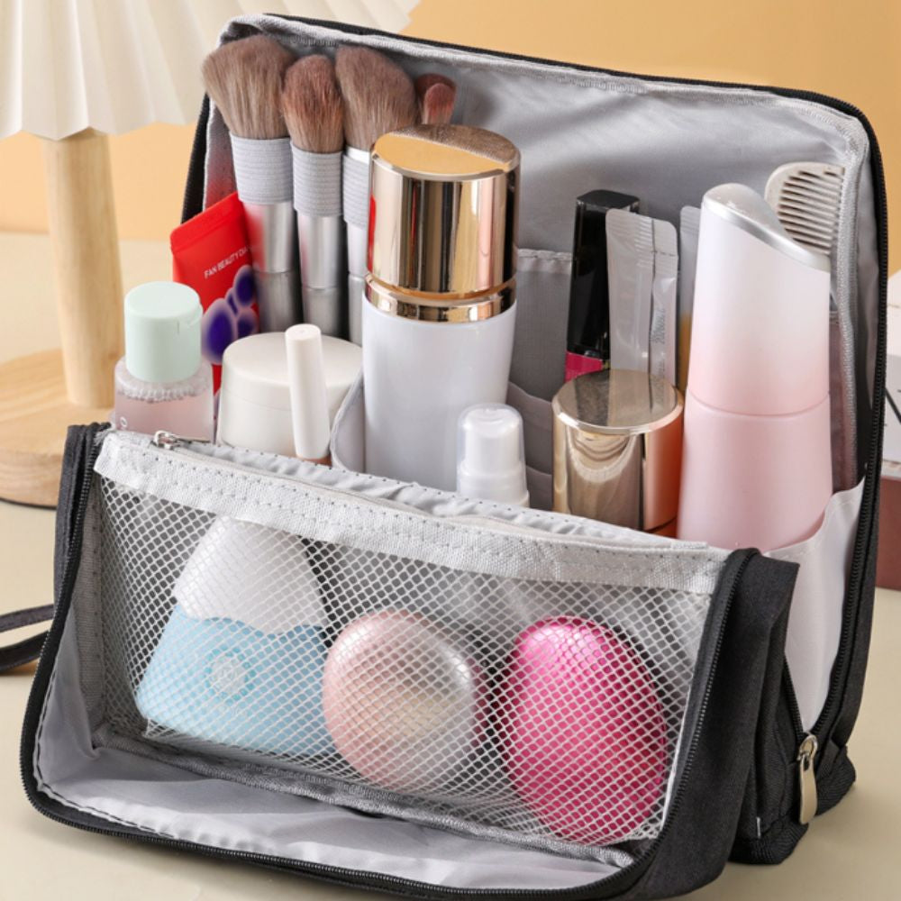 Standing Portable Makeup Bag with Large Capacity