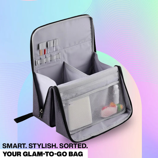 Standing Portable Makeup Bag with Large Capacity