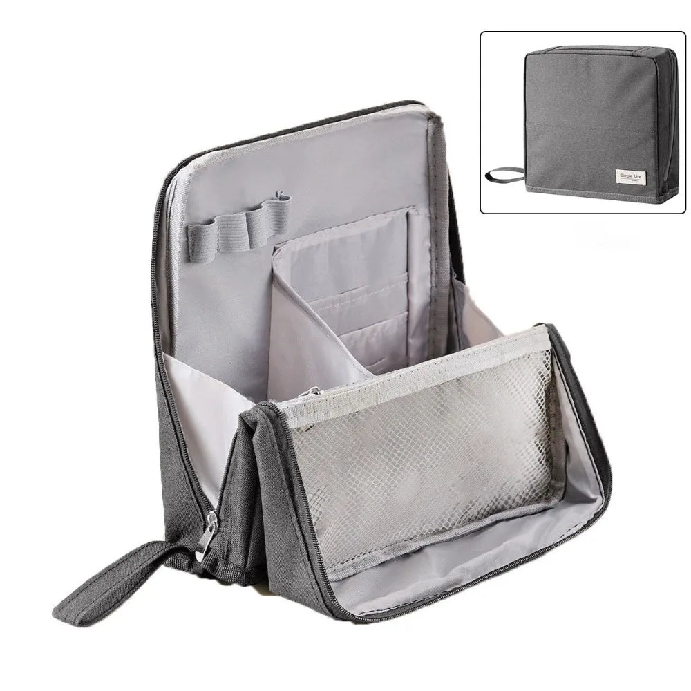 Standing Portable Makeup Bag with Large Capacity
