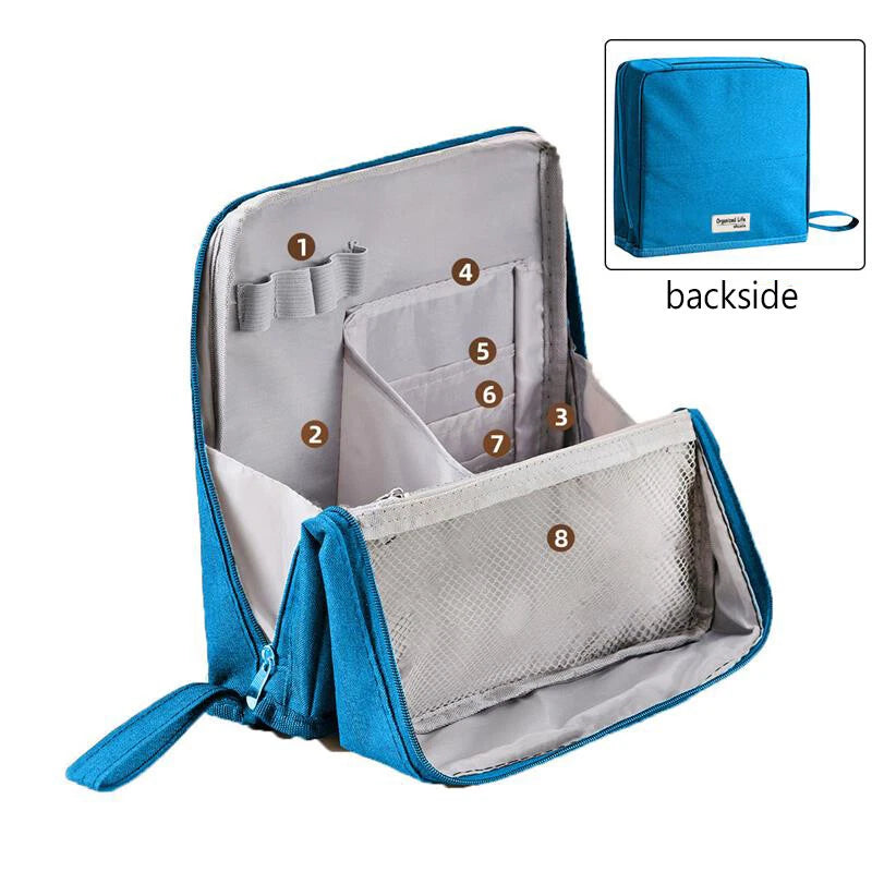 Standing Portable Makeup Bag with Large Capacity