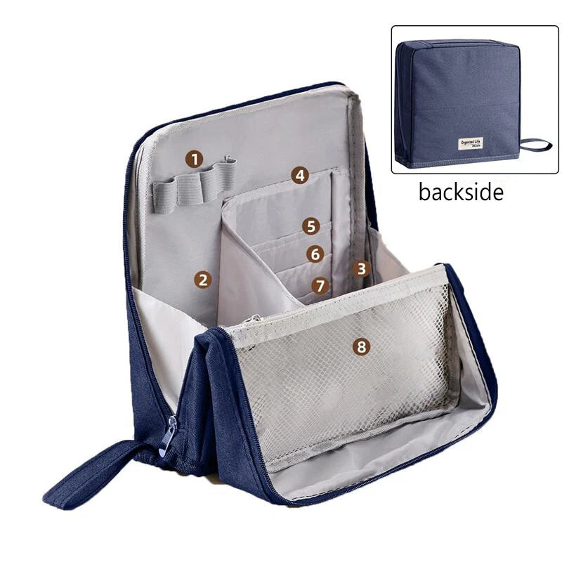 Standing Portable Makeup Bag with Large Capacity